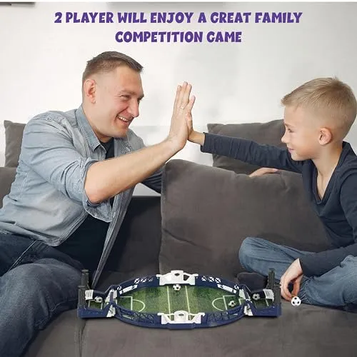 ToyMagic Mini Football Game|Indoor Mini Tabletop Soccer Game|2 Players Interactive Hand Football Board Game|Sport Game for Boys & Girls 4 |Best Birthday Gift|Family Games|Table Game Toy|Made in India