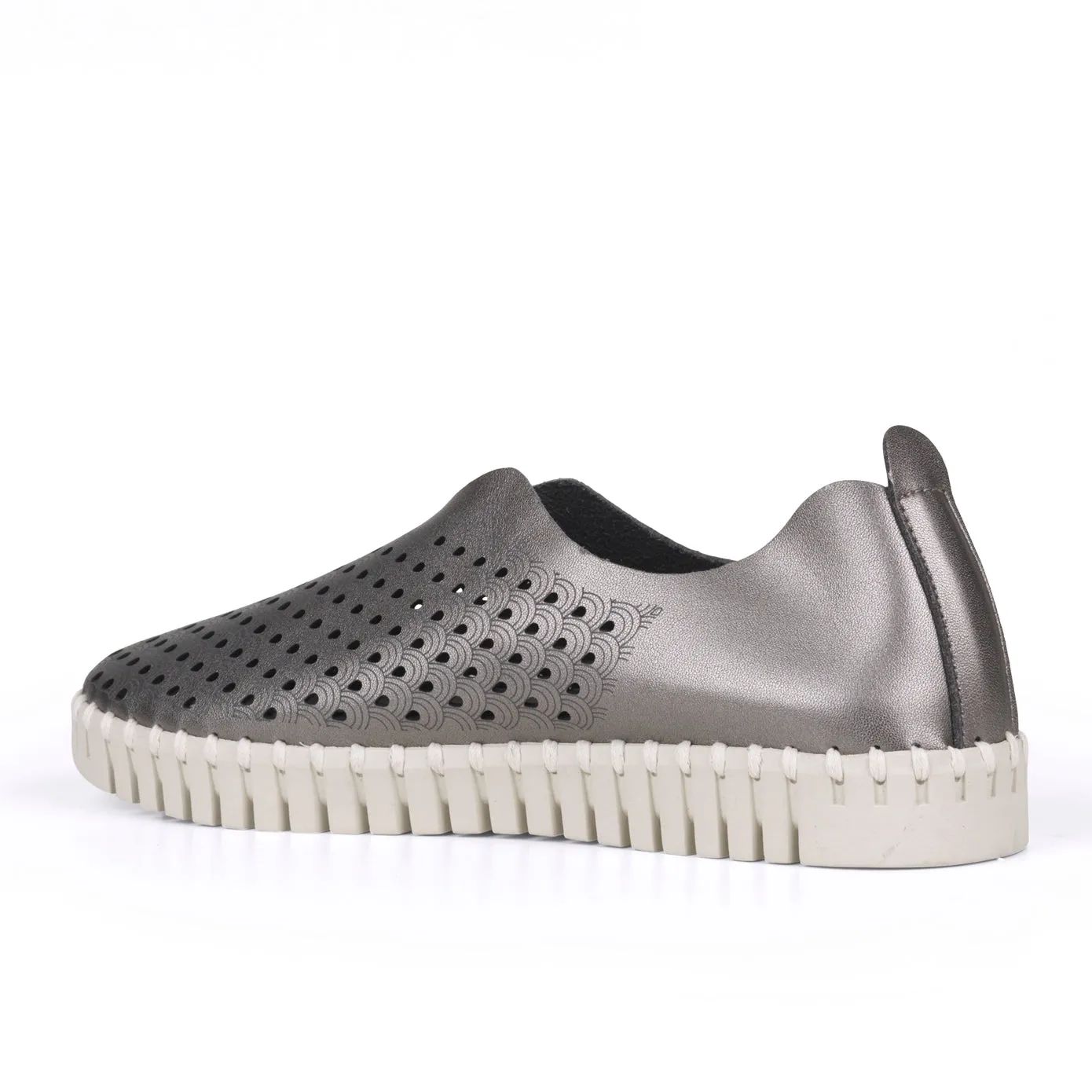 Tulip Metallic Slip On - Gunmetal