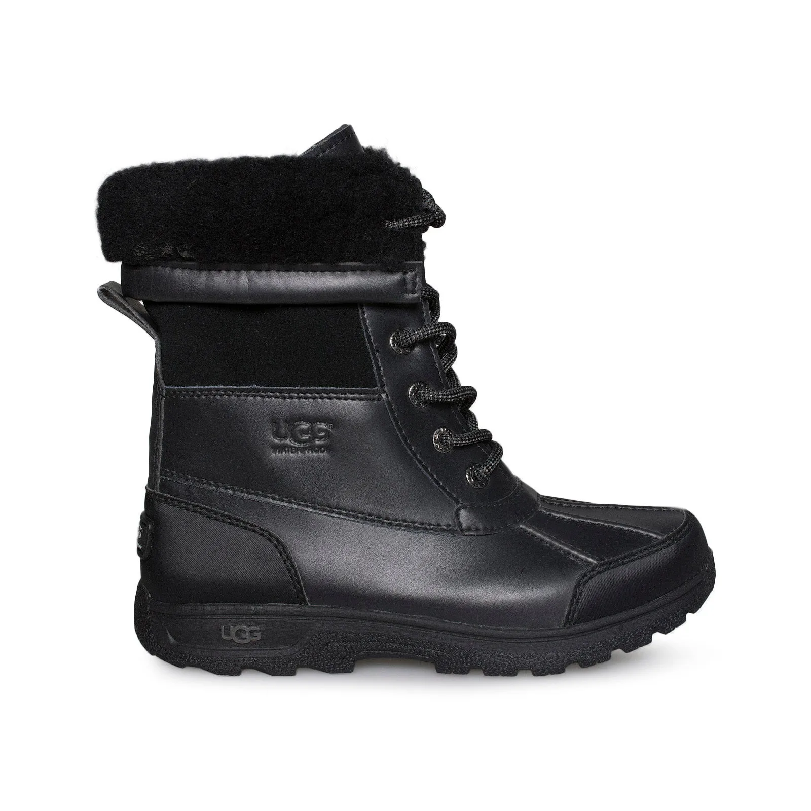 UGG Butte II Black Boots - Youth