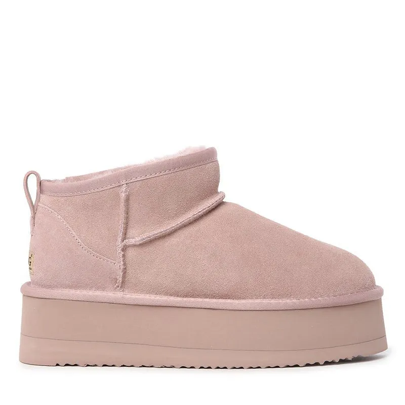 UGG Platinum Mini Suede Platform Boots