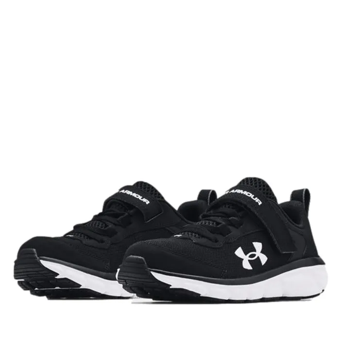 Under Armour Assert 8 Black/White Hook & Loop School Shoe PS