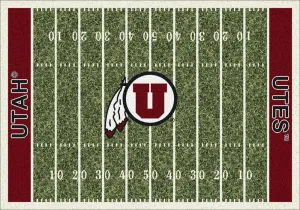 Utah Utes Milliken Football Home Field Novelty Area Rug