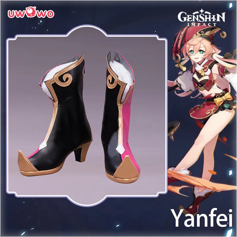 Uwowo Game Genshin Impact Yanfei Wise Innocence Cosplay Shoes