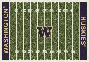 Washington Huskies Milliken Football Home Field Novelty Area Rug