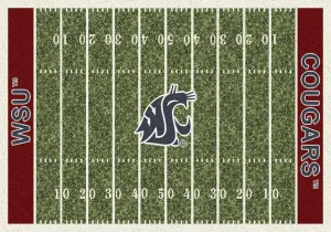 Washington State Cougars Milliken Football Home Field Novelty Area Rug