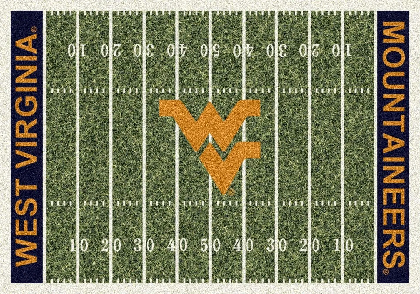 West Virginia Mountaineers Milliken Football Home Field Novelty Area Rug