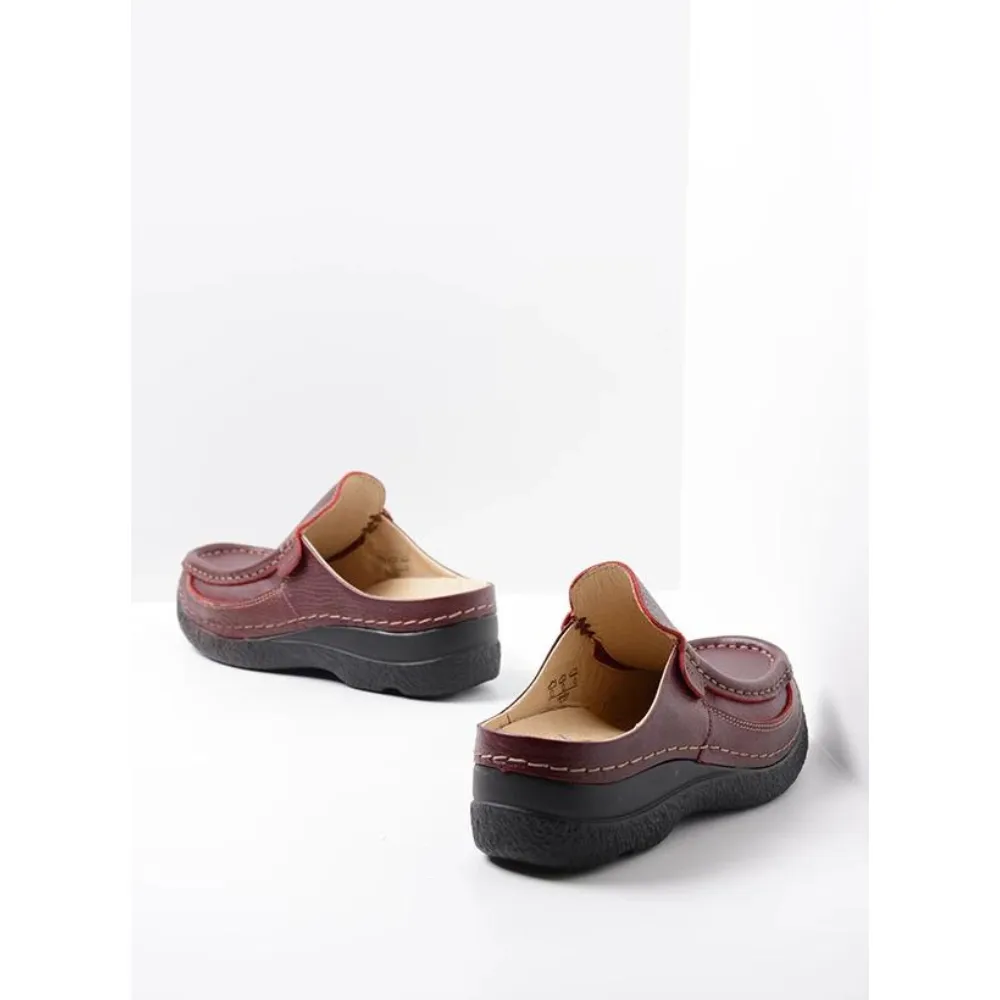 Wolky Roll Slide Red Print Clog (Women's)