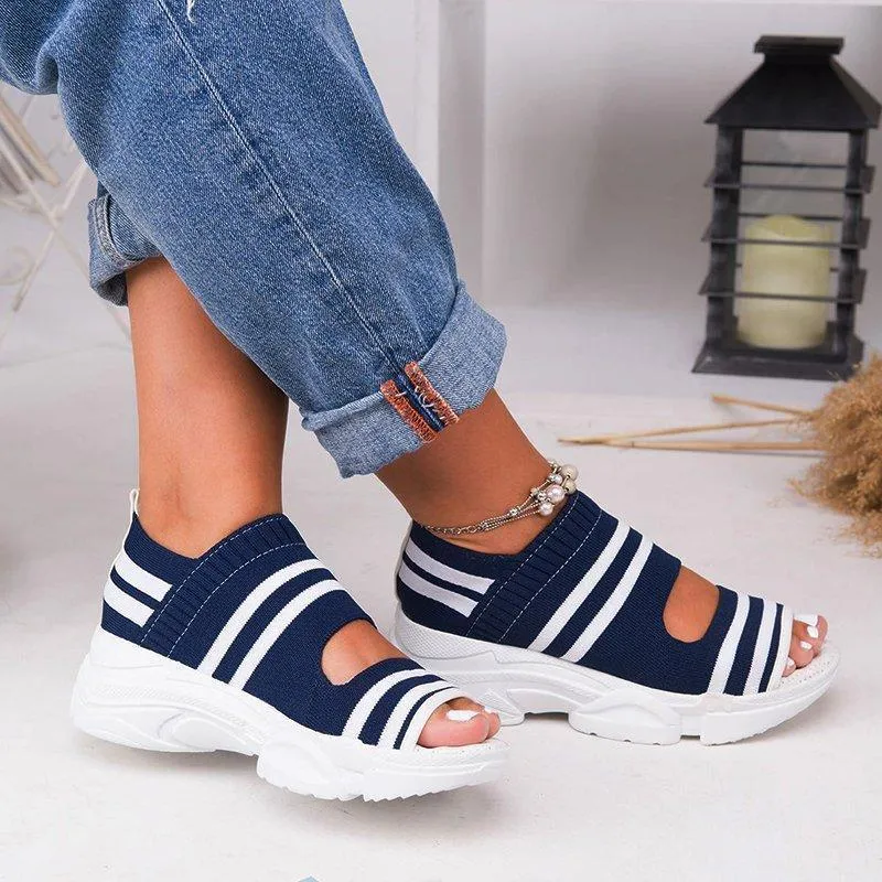 Women sneaker sandals soft sports sandals summer breathable walking sandals