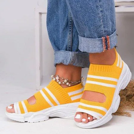 Women sneaker sandals soft sports sandals summer breathable walking sandals