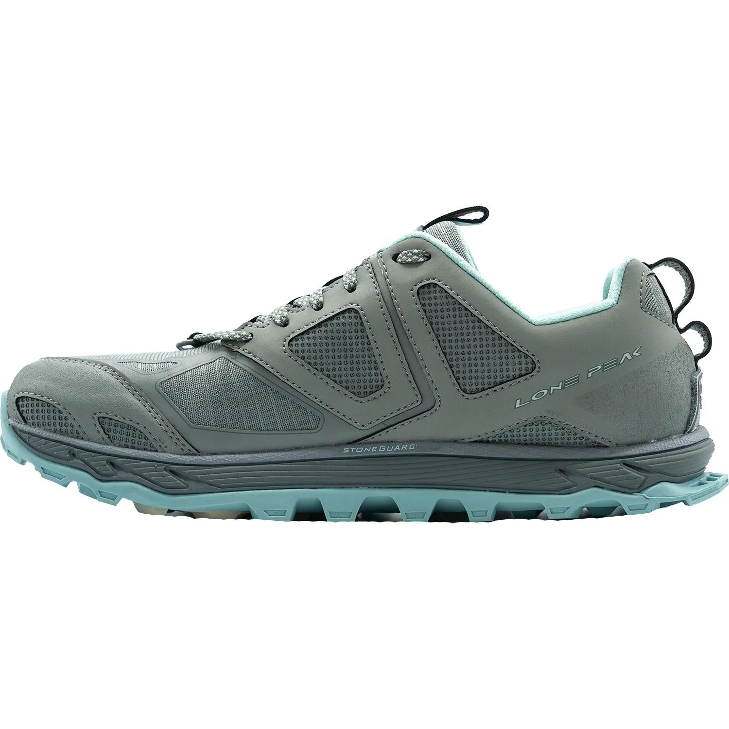 Women's Altra Lone Peak 4.5 Natural Grey/Turquoise Mesh