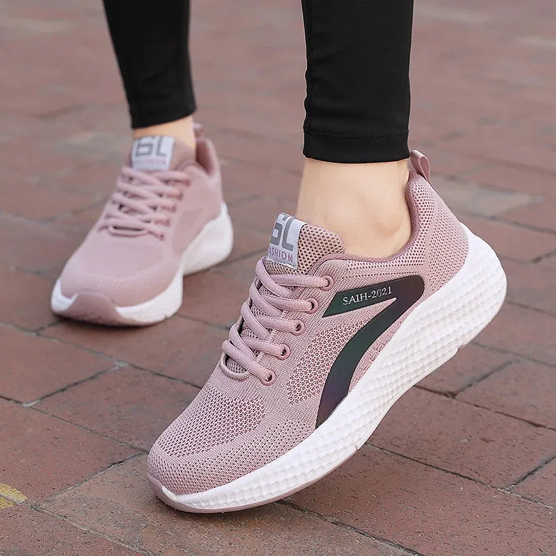 Women's casual sports shoes, women's running shoes, mesh breathable casual jogging shoes, travel shoes