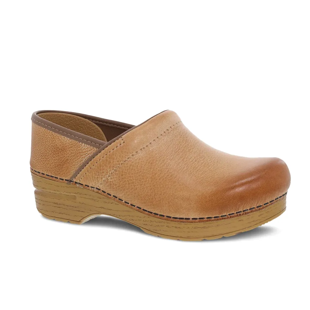 Women's Dansko Wide Pro Color: Honey Distressed Clog