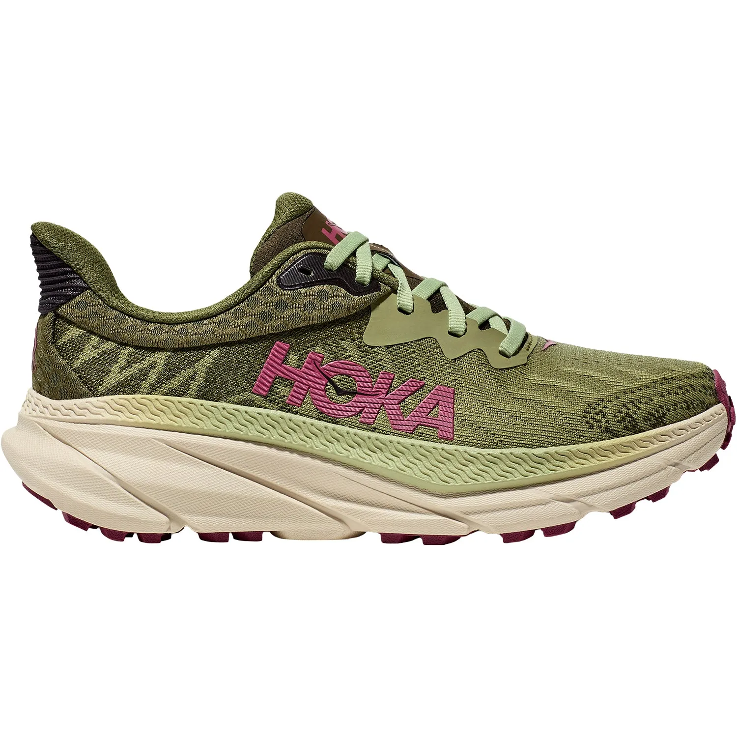 Women's Hoka Challenger ATR 7 Forest Floor/Beet Root Mesh