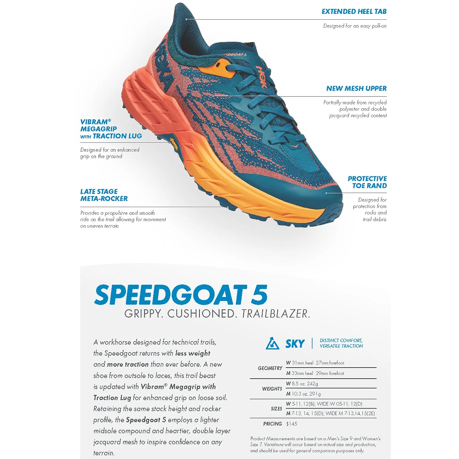 Women's Hoka Speedgoat 5 Harbor Mist/Spruce Mesh