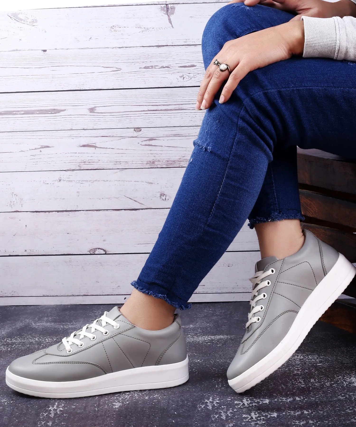 Women's Ultra Premium Vegan casual Lace-up Sneakers Shoes